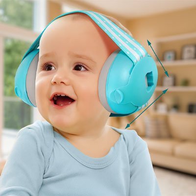 Casque-anti-bruit-bebe-turquoise-confortable
