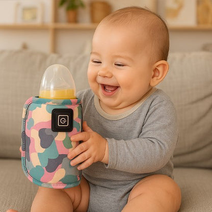 Chauffe-biberon portable bébé souriant
