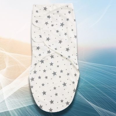 Couverture-d'emmaillotage-motif-étoiles-attaches-velcro