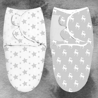 Couverture-emmaillotage-motif-cerf-étoiles-attaches-velcro