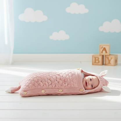 Nid d'ange cosy - Bébé souriant