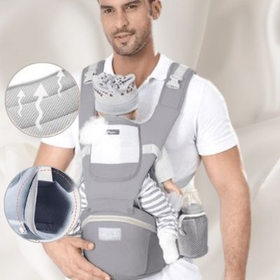 porte-bebe-physiologique-gris-respirant-assise-renforcee