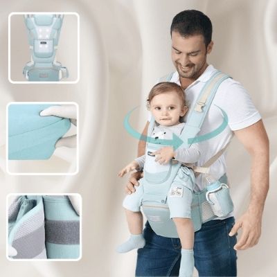 porte-bebe-physiologique-vert-ergonomique-confortable-bretelles