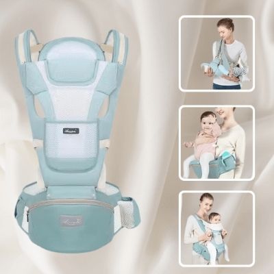 porte-bebe-physiologique-vert-portage-nouveau-ne-bebe-biberon
