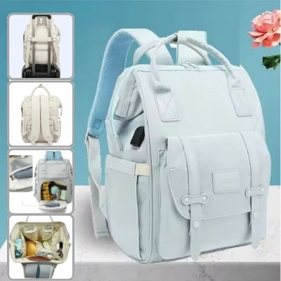 Sac-à-langer-à-dos-bleu-poussette-bretelles-rangement