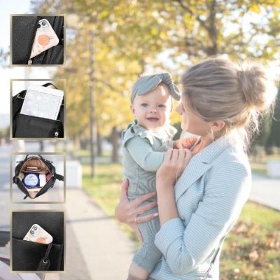 sac-a-langer-bebe-noir-espace-tablette-cellulaire