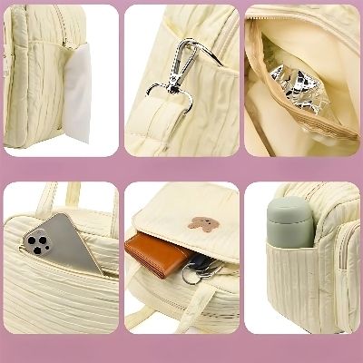 sac-a-langer-jaune-telephone-bouteille-clef-lingettes