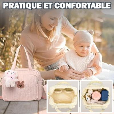 Sac-à-langer-rose-rangement-bébé-sourire-parc