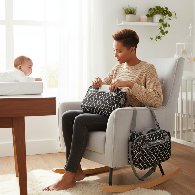 sac a langer losange lifestyle en situation